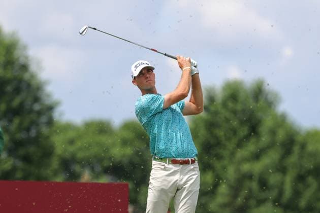July 24th, 2025: Matthew Riedel of the United States hits his shot on the fourth tee during the first round of the 3M Open 2025 at TPC Twin Cities on July 24, 2025 in Blaine, Minnesota. -CSM Blaine USA - ZUMAc04_ 20250724_zma_c04_234 Copyright: xStevenxGarciax