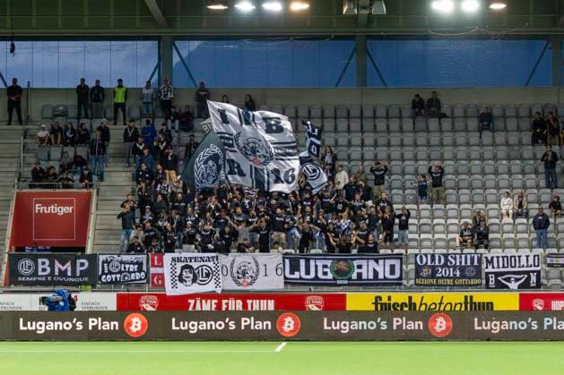 FCL Fans, FC Lugano - CFR Cluj, Qualifikationsrunde UEFA Europa League, Fussball, 24.07.2025