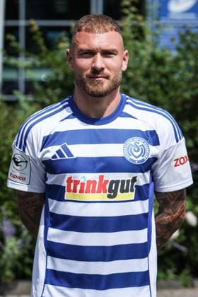 Fussball, 3.Liga Saison 2025 2026 Team- und Porträtfototermin MSV Duisburg 24.07.2025, schauinsland-reisen-arena Maximilian Dittgen (MSV Duisburg, 11) Duisburg schauinsland-reisen-arena Nordrhein-Westfalen Deutschland