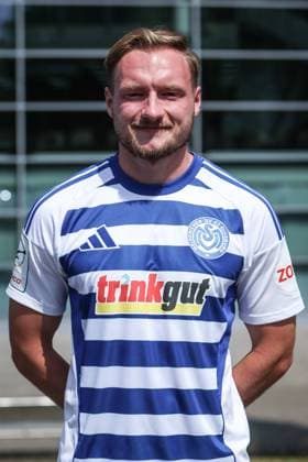 Fussball, 3.Liga Saison 2025 2026 Team- und Porträtfototermin MSV Duisburg 24.07.2025, schauinsland-reisen-arena Florian Egerer (MSV Duisburg, 28) Duisburg schauinsland-reisen-arena Nordrhein-Westfalen Deutschland