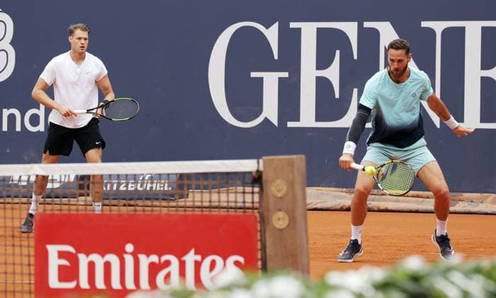 TENNIS - ATP, Tennis Herren Generali Open 2025 KITZBUEHEL,AUSTRIA,25.JUL.25 - TENNIS - ATP World Tour, Generali Open. Image shows Hendrik Jebens (GER) and Albano Olivetti (FRA).  GEPAxpictures xMatthiasxHauer