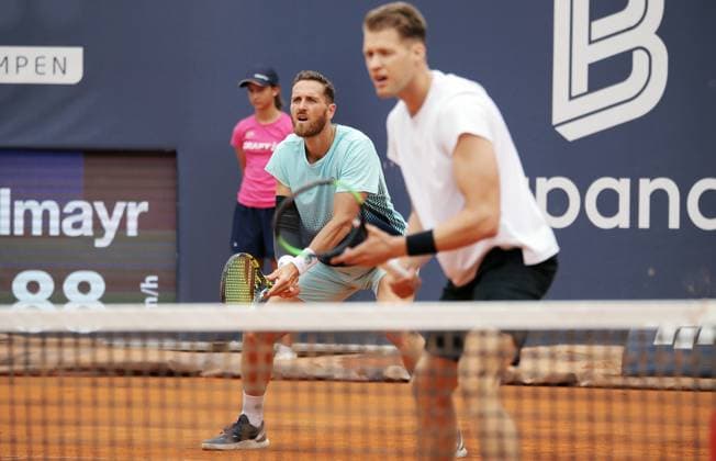 TENNIS - ATP, Tennis Herren Generali Open 2025 KITZBUEHEL,AUSTRIA,25.JUL.25 - TENNIS - ATP World Tour, Generali Open. Image shows Albano Olivetti (FRA) and Hendrik Jebens (GER).  GEPAxpictures xMatthiasxHauer