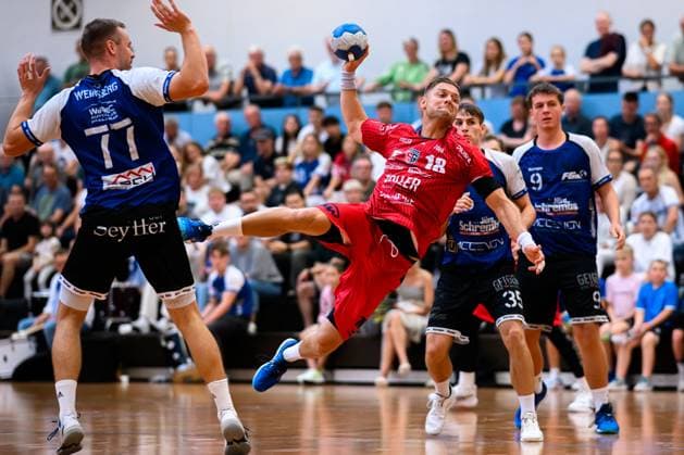 Bietigheim: HBL - 25 26 - Testspiel - TSV Weinsberg - SG BBM Bietigheim Fabian Wiederstein (Bietigheim) Bietigheim-Bissingen Sporthalle am Viadukt Baden-Württemberg Deutschland
