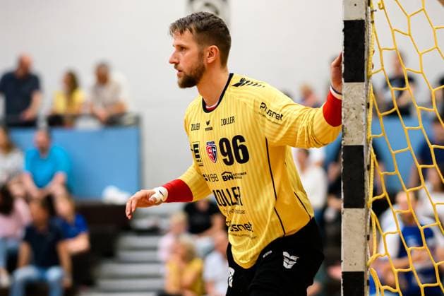 Bietigheim: HBL - 25 26 - Testspiel - TSV Weinsberg - SG BBM Bietigheim Torhueter Jan Hrdlicka (Bietigheim) Bietigheim-Bissingen Sporthalle am Viadukt Baden-Württemberg Deutschland