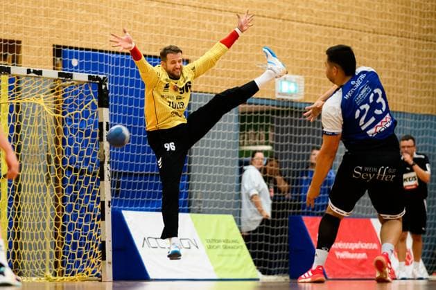Bietigheim: HBL - 25 26 - Testspiel - TSV Weinsberg - SG BBM Bietigheim Torhueter Jan Hrdlicka (Bietigheim) Bietigheim-Bissingen Sporthalle am Viadukt Baden-Württemberg Deutschland