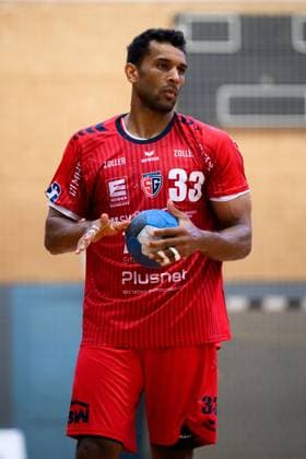 Bietigheim: HBL - 25 26 - Testspiel - TSV Weinsberg - SG BBM Bietigheim Djibril M™Bengue (Bietigheim) Bietigheim-Bissingen Sporthalle am Viadukt Baden-Württemberg Deutschland