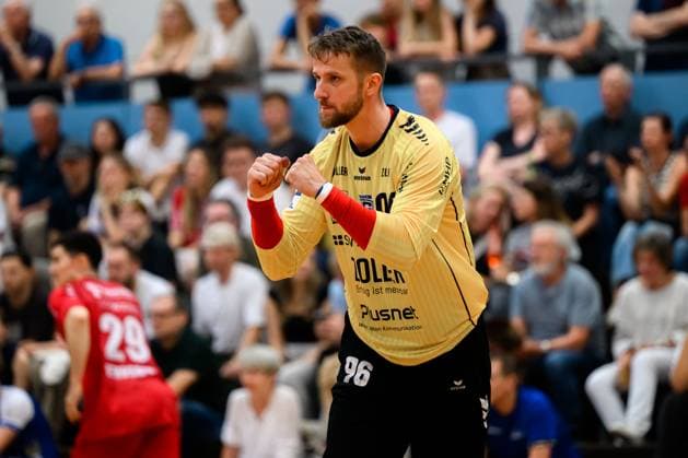 Bietigheim: HBL - 25 26 - Testspiel - TSV Weinsberg - SG BBM Bietigheim Torhueter Jan Hrdlicka (Bietigheim) Bietigheim-Bissingen Sporthalle am Viadukt Baden-Württemberg Deutschland