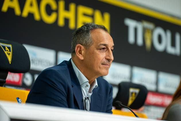 Der neue Geschaeftsfuehrer Rachid Azzouzi auf der PK Pressekonferenz zur Vorstellung von Rachid Azzouzi als neuen Geschäftsführer Sport, Fussball, 3. Liga, Saison 2025 2026, 25.07.2025 Pressekonferenz zur Vorstellung von Rachid Azzouzi als neuen Geschäftsführer Sport, Fussball, 3. Liga, Saison 2025 2026, 25.07.2025 Aachen Copyright: xEibner-Pressefoto J.xDerondeaux EP_JDU