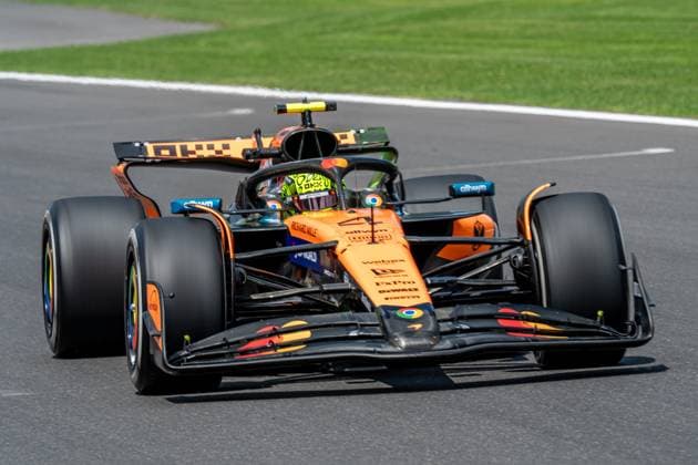Formel 1 GP Spa Belgien. Freitag, 25.07.2025 Lando Norris 4, McLaren Formula 1 Team; Formel 1 GP Spa Belgien. Freitag, 25.07.2025 Copyright: xBEAUTIFULxSPORTS Erlhofx
