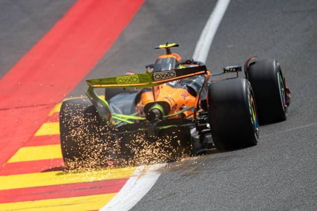 Formel 1 GP Spa Belgien. Freitag, 25.07.2025 Lando Norris 4, McLaren Formula 1 Team; Formel 1 GP Spa Belgien. Freitag, 25.07.2025 Copyright: xBEAUTIFULxSPORTS Erlhofx