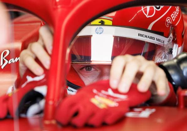 Scuderia Ferrari Monegasque rider Charles Leclerc pictured during a free practice ahead of the Grand Prix F1 of Belgium race, in Spa-Francorchamps, Friday 25 July 2025. The Spa-Francorchamps Formula One Grand Prix takes place this weekend, from July 24th to July 27th. BENOITxDOPPAGNE  x129988591x
