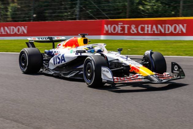 Isack Hadjar (Racing Bulls, 20) mit seinem Auto auf der Strecke, Grosser Preis von Belgien, Motorsport, Formel 1, Saison 2025, 25.07.2025 Grosser Preis von Belgien, Motorsport, Formel 1, Saison 2025, 25.07.2025 Spa Franchorchamps Copyright: xEibner-Pressefoto AlexanderxNeisx EP_ANS