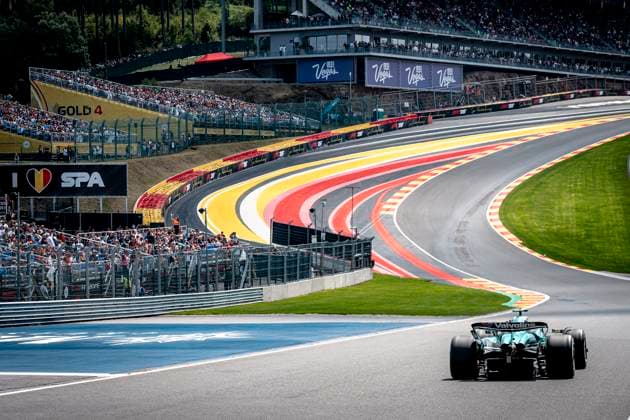 Formule 1 driver Fernando Alonso of Aston Martin during the free practice Grand Prix Formula 1 Spa Francorchamps 2025 at the Circuit Spa Francorchamps for the Formula 1 MoÃ«t & Chandon Belgium Grand Prix 2025 season 2025-2026 in SPA, Belgium on 25 july 2025, (photo by Marcel van Dorst EYE4images DeFodi Images)