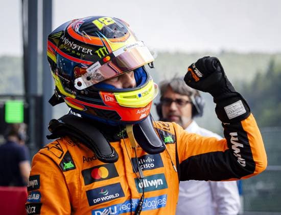 SPA - Oscar Piastri (McLaren) reacts after qualifying for the sprint race at the Spa-Francorchamps circuit ahead of the Belgian Grand Prix. ANP SEM VAN DER WAL xVIxANPxSportx xxANPxIVx 532188141 originalFilename: 532188141.jpg