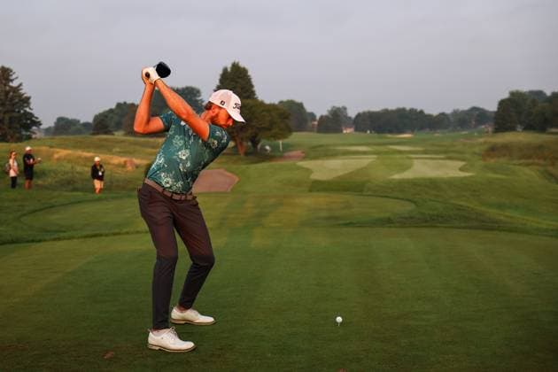 July 25th, 2025: Danny Walker of the United States hits his shot on the first tee during the second round of the 3M Open 2025 at TPC Twin Cities on July 25th, 2025 in Blaine, Minnesota. -CSM Blaine USA - ZUMAc04_ 20250725_zma_c04_045 Copyright: xStevenxGarciax