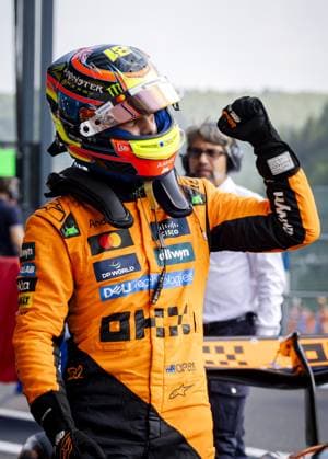 SPA - Oscar Piastri (McLaren) reacts after qualifying for the sprint race at the Spa-Francorchamps circuit ahead of the Belgian Grand Prix. ANP SEM VAN DER WAL xVIxANPxSportx xxANPxIVx 532190072 originalFilename: 532190072.jpg