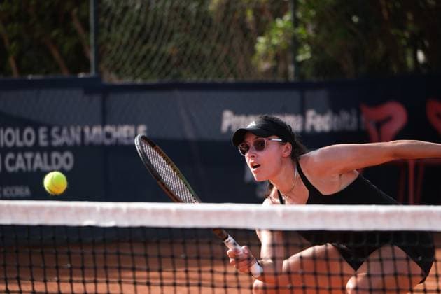 Estelle Cascino and Shuo Feng in action against Amina Anshba and I-Hsuan Cho and Yi-Tsen Cho during the 36th Palermo Ladies Open at Country Time Club during 36Â° Palermo Ladies Open, International Tennis match in Palermo, Italy, July 25 2025  Copyright: xFedericoxSerra IPAxSportx xipa-agency.netx xx IPA_60971826 IPA_Agency_IPA60971826