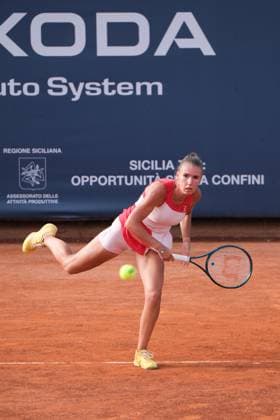 Tatiana Prozorova in action against Hanne Vandewinkel during the 36th Palermo Ladies Open at Country Time Club during 36Â° Palermo Ladies Open, International Tennis match in Palermo, Italy, July 25 2025  Copyright: xFedericoxSerra IPAxSportx xipa-agency.netx xx IPA_60971851 IPA_Agency_IPA60971851