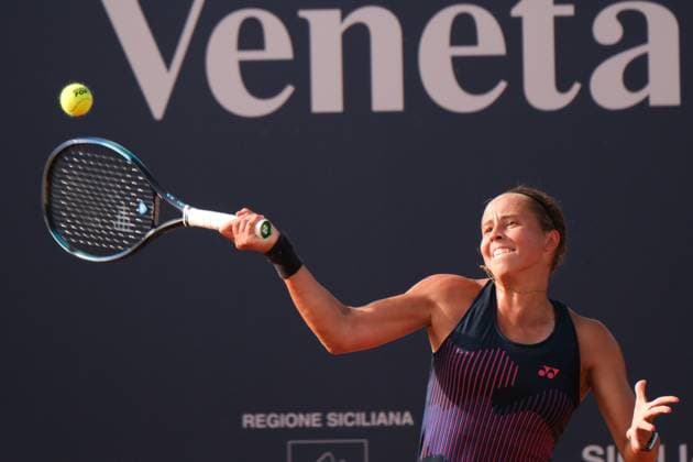 Hanne Vandewinkel in action against Tatiana Proozorova during the 36th Palermo Ladies Open at Country Time Club during 36Â° Palermo Ladies Open, International Tennis match in Palermo, Italy, July 25 2025  Copyright: xFedericoxSerra IPAxSportx xipa-agency.netx xx IPA_60971963 IPA_Agency_IPA60971963