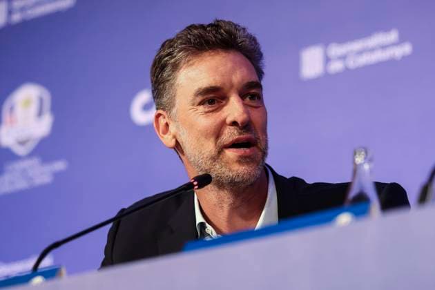 July 25, 2025, Caldes De Malavella, Girona, SPAIN: Pau Gasol attends his press conference, PK, Pressekonferenz during the presentation Ryder Cup 2031 at Camiral Golf & Wellness on July 25, 2025 in Caldes de Malavella, Girona, Spain. Caldes De Malavella SPAIN - ZUMAa181 20250725_zaa_a181_022 Copyright: xJavierxBorregox