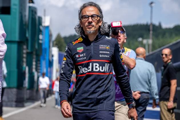 STAVELOT, BELGIUM: Laurent Mekies, racing for the Red Bull Racing team during the 2025 Formula 1 Belgian Grand Prix at the Circuit de Spa-Francorchamps in Stavelot, Belgium