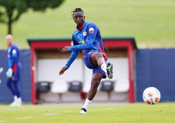 RB Leipzig - Trainingslager Tag 2 Bundesliga Donaueschingen, 24.07.2025, SV Aasen Stadion, Fussball, Bundesliga , RB LEIPZIG Saisonvorbereitung in Baden-Wuerttemberg , Im Bild: Amadou Haidara (8, RB Leipzig) ,