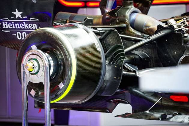 F1 - BELGIAN GRAND PRIX 2025 Red Bull Racing RB21, mechanical detail of the rear wheel hub and brake duct during the 2025 Formula 1 Belgian Grand Prix, 13th round of the 2025 FIA Formula One World Championship, WM, Weltmeisterschaft from July 25 to 27, 2025 on the Circuit de Spa-Francorchamps, in Stavelot, Belgium - StavelotBelgium  Copyright: xFLORENTxGOODENx