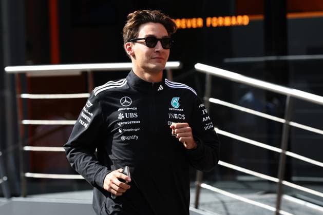 26.07.2025, xsvx, Motorsport FIA Formel 1, Großer Preis von Belgien v.l. George Russell (Mercedes AMG Petronas) Startnummer 63 (FIA REGULATIONS PROHIBIT ANY USE OF PHOTOGRAPHS as IMAGE SEQUENCES and or QUASI-VIDEO) Spa