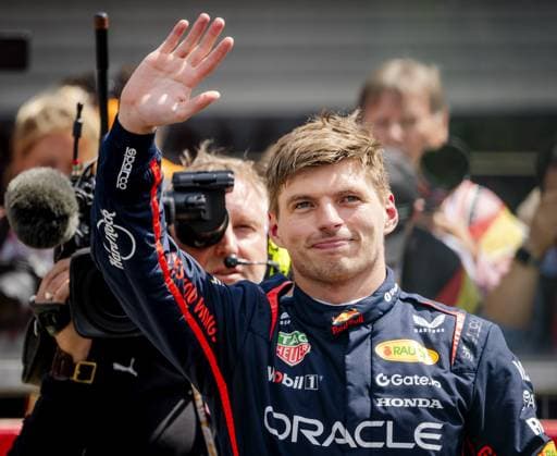 SPA - Max Verstappen (Red Bull Racing) reacts after winning the sprint race at the Spa-Francorchamps circuit ahead of the Belgian Grand Prix. ANP SEM VAN DER WAL xVIxANPxSportx xxANPxIVx 532245706 originalFilename: 532245706.jpg