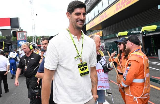 26.07.2025, xrarjax, Motorsport FIA Formel 1, Großer Preis von Belgien v.l. Thibaut Courtois (Real Madrid) Spa