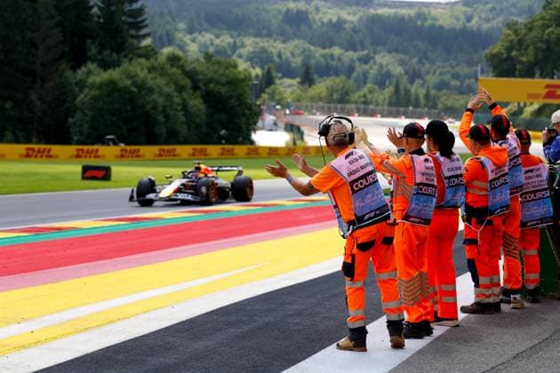 Track marshals, F1 Grand Prix of Belgium at Circuit de Spa-Francorchamps on July 26, 2025 in Spa-Francorchamps, Belgium. (Photo by HOCH ZWEI) Spa-Francorchamps Belgium