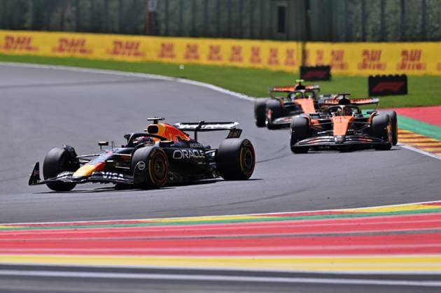 Red Bull Racing Dutch rider Max Verstappen pictured in action during a sprint race ahead of the Grand Prix F1 of Belgium race, in Spa-Francorchamps, Saturday 26 July 2025. The Spa-Francorchamps Formula One Grand Prix takes place this weekend, from July 24th to July 27th. JONASxROOSENS  x130045514x