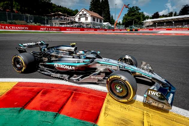 Formule 1 driver Kimi Antonelli of Mercedes during the sprintrace and qualification Grand Prix Formula 1 Spa Francorchamps 2025 at the Circuit Spa Francorchamps for the Formula 1 MoÃ«t & Chandon Belgium Grand Prix 2025 season 2025-2026 in SPA, Belgium on 26 july 2025, (photo by Marcel van Dorst EYE4images DeFodi Images)
