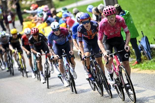 Dutch Frank Van Den Broek of Team Picnic PostNL pictured in action during stage 20 of the 2025 Tour de France cycling race, from Nantua to Montpellier (185km), on Saturday 26 July 2025 in France. The 112th edition of the Tour de France starts on Saturday 5 July in Lille, France, and will finish in Paris, France on the 27th of July. JASPERxJACOBS  x130046410x
