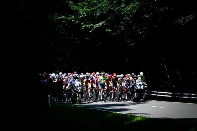 Tour de Wallonie 2025 Stage 1 NASSOGNE, BELGIUM - JULY 26 : Illustration picture of the peloton during stage 1 of the 30th edition of Tour de Wallonie an UCI ProSeries 2.Pro cycling road race stage for Men Elite of 182 km with start in Nassogne and finish in Nassogne on July 26, 2025 in Nassogne, Belgium, 26 07 2025 ( Motordriver Pieter Van Herzele - Nassogne Belgium  Copyright: xTomasxSiskx