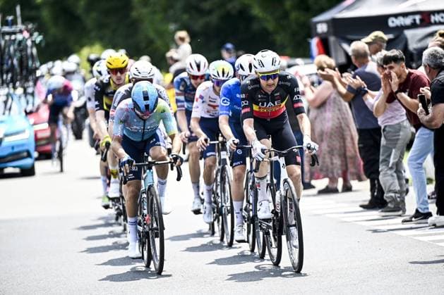 Belgian Tim Wellens of UAE Team Emirates pictured in action during stage 20 of the 2025 Tour de France cycling race, from Nantua to Montpellier (185km), on Saturday 26 July 2025 in France. The 112th edition of the Tour de France starts on Saturday 5 July in Lille, France, and will finish in Paris, France on the 27th of July. JASPERxJACOBS  x130048597x