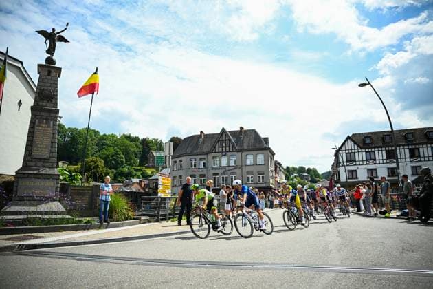 Tour de Wallonie 2025 Stage 1 NASSOGNE, BELGIUM - JULY 26 : Illustration picture of the peloton during stage 1 of the 30th edition of Tour de Wallonie an UCI ProSeries 2.Pro cycling road race stage for Men Elite of 182 km with start in Nassogne and finish in Nassogne on July 26, 2025 in Nassogne, Belgium, 26 07 2025 ( Motordriver Pieter Van Herzele - Nassogne Belgium  Copyright: xTomasxSiskx
