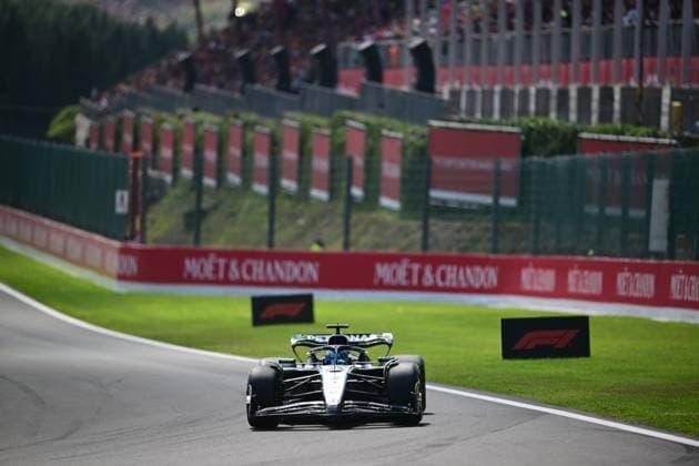 F1 Grand Prix of Belgium - Sprint & Qualifying George Russell of Mercedes-AMG Petronas runs during the sprint race of the Belgian GP, the 15th round of the Formula 1 World Championship, WM, Weltmeisterschaft at Spa-Francorchamps Circuit in Malmedy, Wallonia, Belgium, on July 26, 2025. Malmedy Vallonia Belgium  Copyright: xAndreaxDiodatox originalFilename:diodato-formula1250726_npN6H.jpg