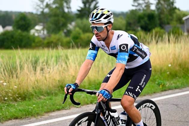 Tour de Wallonie 2025 Stage 1 NASSOGNE, BELGIUM - JULY 26 : Serrano Gonzalo of Movistar Team in action during stage 1 of the 30th edition of Tour de Wallonie an UCI ProSeries 2.Pro cycling road race stage for Men Elite of 182 km with start in Nassogne and finish in Nassogne on July 26, 2025 in Nassogne, Belgium, 26 07 2025 ( Motordriver Pieter Van Herzele - Nassogne Belgium  Copyright: xTomasxSiskx