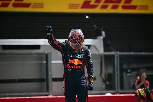 F1 Grand Prix of Belgium - Sprint & Qualifying Max Verstappen of Red Bull Racing Honda celebrates after the sprint race of the Belgian GP, the 15th round of the Formula 1 World Championship, WM, Weltmeisterschaft at Spa-Francorchamps Circuit in Malmedy, Wallonia, Belgium, on July 26, 2025. Malmedy Vallonia Belgium  Copyright: xAndreaxDiodatox originalFilename:diodato-formula1250726_npvGT.jpg