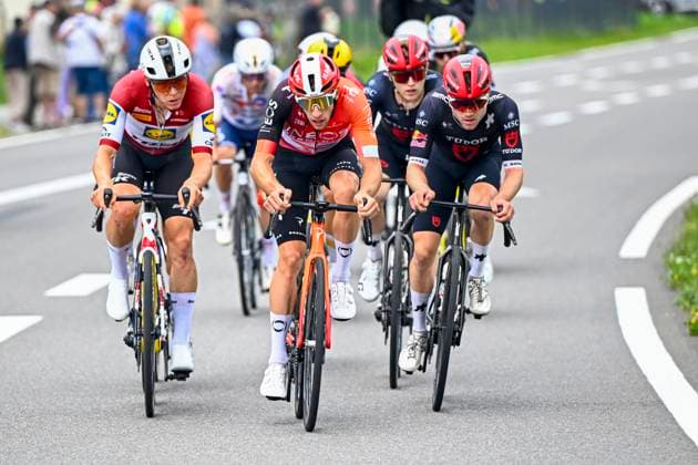 Tour de France 2025 Stage 20 PONTARLIER, FRANCE - JULY 26 : Rider of Ineos Grenadiers in action during stage 20 of the 112th edition of Tour de France an UCI World Tour 2.UWT cycling road race stage for Men Elite of 185 km with start in Nantua and finish in Pontarlier on July 26, 2025 in Pontarlier, France, 26 07 2025 ( Motordriver Kenny Verfaillie - Pontarlier France  Copyright: xJasperxJacobsx