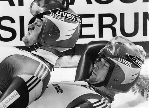 RECORD DATE NOT STATED Rennchlitten Doppel Steffen Krauße Jan Behrend *** Racing sled doubles Steffen Krauße Jan Behrend