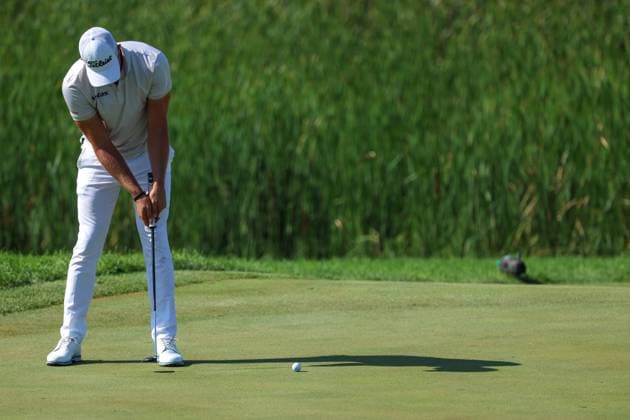 July 26th, 2025: Niklas Norgaard of Denmark putts on the tenth green during the third round of the 3M Open 2025 at TPC Twin Cities on July 26th, 2025 in Blaine, Minnesota. -CSM Blaine USA - ZUMAc04_ 20250726_zma_c04_004 Copyright: xStevenxGarciax