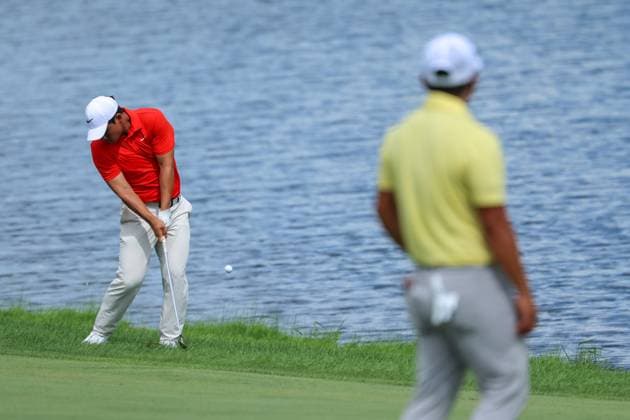July 26th, 2025: Tom Kim of South Korea plays a shot on the fourteenth hole during the third round of the 3M Open 2025 at TPC Twin Cities on July 26th, 2025 in Blaine, Minnesota. -CSM Blaine USA - ZUMAc04_ 20250726_zma_c04_030 Copyright: xStevenxGarciax