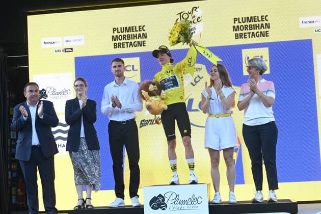 Tour de France femmes PHOTOPQR LE TELEGRAMME Nicolas Creach ; ; 26 07 2025 ; Cyclisme Saison 2025 26 juillet 2025 1 er étape du tour de france femmes Vannes - Plumelec Marianne Vos s impose sur la première étape du Tour de France femmes entre Vannes et Plumelec Photos Nicolas Créach - The Grand Départ of the 4th edition of the Women’s Tour de France was given this Saturday, July 26, 2025, from Vannes. France  Copyright: xPHOTOPQR LExTELEGRAMME MAXPPPxNicolasxCreachx 20250726TGB5589 20250726TGB5589