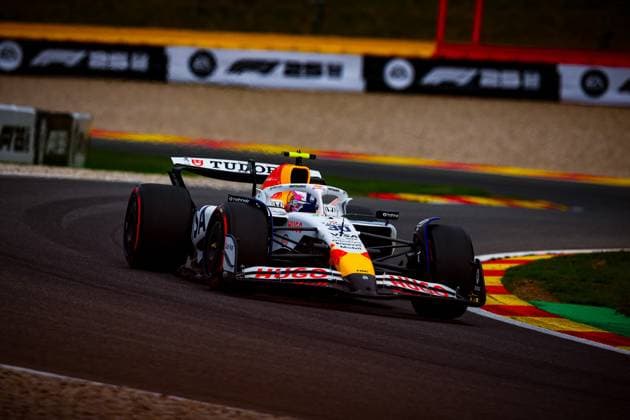MOTORI - Formula 1 - Belgian Grand Prix 2025 30 Liam Lawson, (NZL) Racing Bulls, RB VCARB 02 Honda, during the Belgian GP, Spa-Francorchamps 24-27 July 2025 Formula 1 World Championship, WM, Weltmeisterschaft 2025. Belgium Belgium  Copyright: xIPAxSport ABACAx