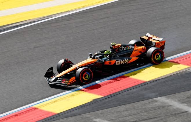 4 Lando Norris (GBR, McLaren F1 Team), F1 Grand Prix of Belgium at Circuit de Spa-Francorchamps on July 26, 2025 in Spa-Francorchamps, Belgium. (Photo by HOCH ZWEI) Spa-Francorchamps Belgium