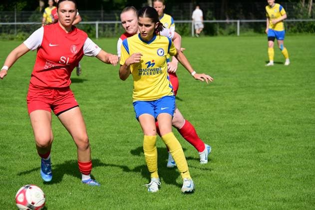 26.07.2025 xkhx Kassel Regionalliga Süd Saison 2025 2026 Frauen KSV Hessen Kassel - SF BG Marburg Hanna Kuntze (KSV Hessen Kassel) gegen Antonia Hofmann (SF BG Marburg)