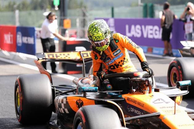 Stavelot, Belgien 24.- 27. Juli 2025: FIA - Formel 1 - WM - Großer Preis Belgien - Circuit de Spa-Francorchamps - 2025 - Qualifying Samstag Im Bild: Lando Norris (GBR) holt die Pole Position in Spa-Francorchamps Circuit de Spa-Francorchamps Copyright: xFotostandx xHorstxBernhardtx