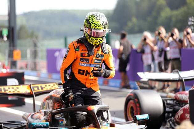Stavelot, Belgien 24.- 27. Juli 2025: FIA - Formel 1 - WM - Großer Preis Belgien - Circuit de Spa-Francorchamps - 2025 - Qualifying Samstag Im Bild: Lando Norris (GBR) holt die Pole Position in Spa-Francorchamps Circuit de Spa-Francorchamps Copyright: xFotostandx xHorstxBernhardtx